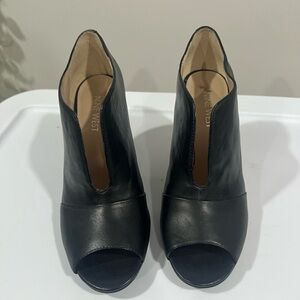 Nine West Black Open Toe Heeled Boots
